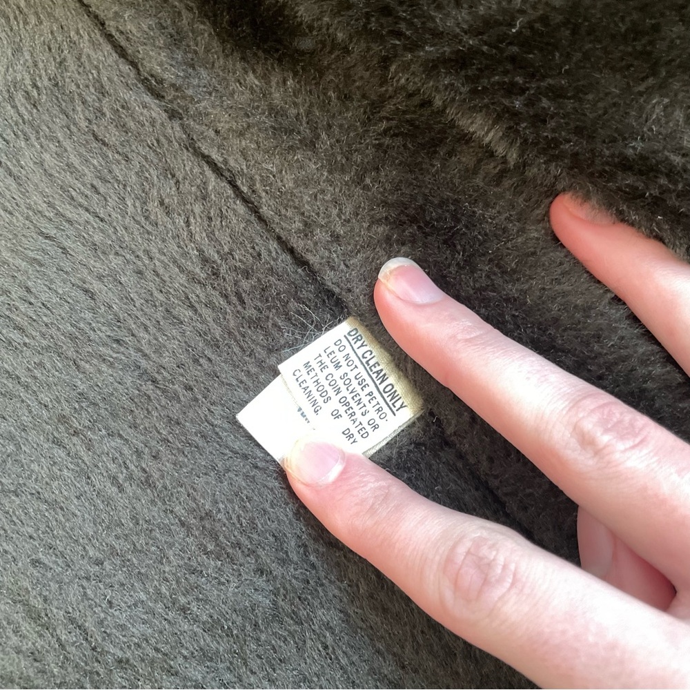Vintage 70s wool faux fur trench coach - Picture 8 of 9